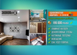 Ремонт однокомнатной квартиры за 195 000 руб.